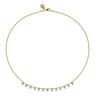 14K Yellow Gold Diamond Drop Necklace - 0.5 ct