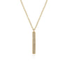14K Yellow Gold Diamond Drop Pendant Necklace - 0.07 ct