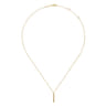 14K Yellow Gold Diamond Drop Pendant Necklace - 0.07 ct