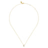 14K Yellow Gold Diamond E Initial Pendant Necklace - 0.08 ct
