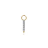 14K Yellow Gold Diamond Earring Charm - 0.1 ct
