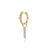 14K Yellow Gold Diamond Earring Charm - 0.1 ct