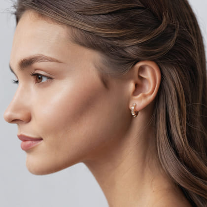 14K Yellow Gold Diamond Earrings