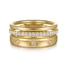 14K Yellow Gold Diamond Easy Stackable Ladies Ring - 0.3 ct