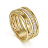 14K Yellow Gold Diamond Easy Stackable Ladies Ring - 0.3 ct
