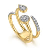 14K Yellow Gold Diamond Easy Stackable Ladies Ring - 0.25 ct
