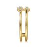 14K Yellow Gold Diamond Easy Stackable Ring 0.08ct - 0.08 ct