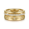 14K Yellow Gold Diamond Easy Stackable Ring 0.3ct - 0.3 ct