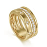 14K Yellow Gold Diamond Easy Stackable Ring 0.3ct - 0.3 ct