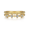 14K Yellow Gold Diamond Easy Stackable Ring-Bujukan - 0.04 ct