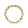 14K Yellow Gold Diamond Easy Stackable Ring-Bujukan - 0.04 ct