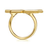 14K Yellow Gold Diamond Elongated Pyramid Bypass Ring - 0.17 ct