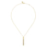 14K Yellow Gold Diamond Elongated Pyramid Drop Necklace - 0.13 ct