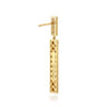 14K Yellow Gold Diamond Elongated Pyramid Stud Drop Earrings - 0.24 ct