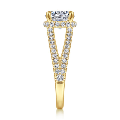 14K Yellow Gold Diamond Engagement Ring