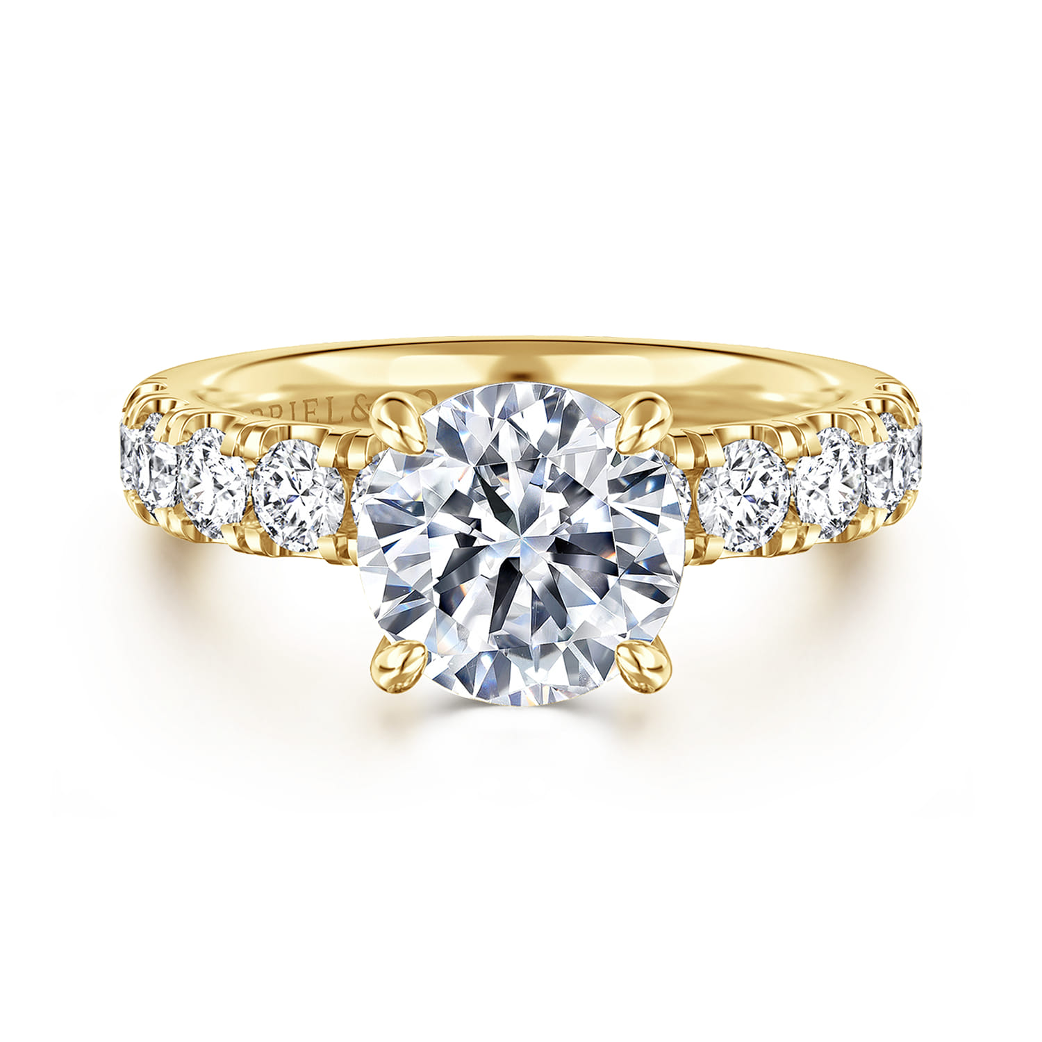 14K Yellow Gold Diamond Engagement Ring