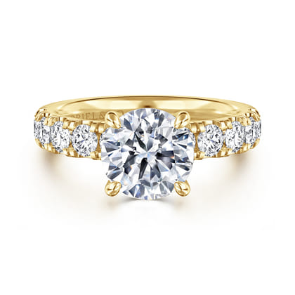 14K Yellow Gold Diamond Engagement Ring