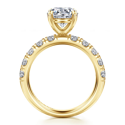 14K Yellow Gold Diamond Engagement Ring