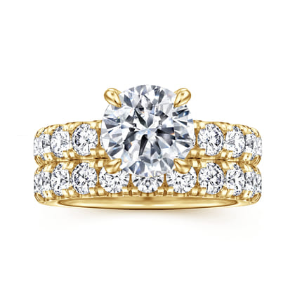 14K Yellow Gold Diamond Engagement Ring
