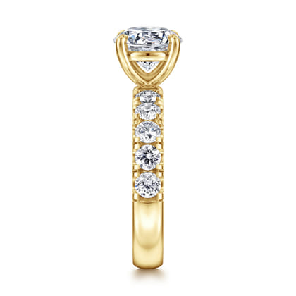 14K Yellow Gold Diamond Engagement Ring