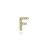 14K Yellow Gold Diamond F Initial Locket Charm - 0.04 ct