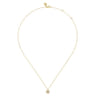 14K Yellow Gold Diamond Floral Pendant Necklace - 0.25 ct