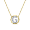14K Yellow Gold Diamond G Initial Pendant Necklace - 0.07 ct