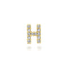 14K Yellow Gold Diamond H Initial Locket Charm - 0.07 ct
