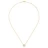 14K Yellow Gold Diamond H Initial Pendant Necklace - 0.06 ct