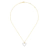 14K Yellow Gold Diamond Heart Pendant Necklace - 0.48 ct