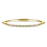 14K Yellow Gold Diamond Hexagon shape Bangle - 0.44 ct