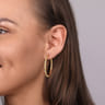 14K Yellow Gold Diamond Hoop Earrings in size 40mm - 0.4 ct