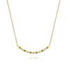 14K Yellow Gold Diamond Horizontal Bar Necklace - 0.07 ct