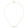 14K Yellow Gold Diamond Horizontal Bar Necklace - 0.07 ct