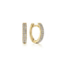 14K Yellow Gold Diamond Huggie Earrings - 0.25 ct