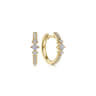 14K Yellow Gold Diamond Huggie Earrings - 0.36 ct
