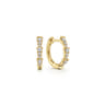 14K Yellow Gold Diamond Huggie Earrings - 0.2 ct