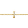14K Yellow Gold Diamond I Initial Chain Bracelet - 0.03 ct