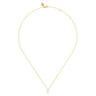 14K Yellow Gold Diamond I Initial Pendant Necklace - 0.03 ct