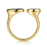 14K Yellow Gold Diamond Illusion Marquise Open Ring - 0.19 ct