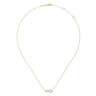 14K Yellow Gold Diamond Infinity Heart Pendant Necklace - 0.08 ct