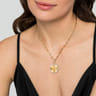 14K Yellow Gold Diamond Initial R Medallion Pendant With Detachable Bail - 0.65 ct
