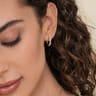 14K Yellow Gold Diamond Intricate Hoop Earrings - 0.35 ct