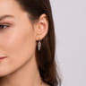 14K Yellow Gold Diamond Inverted Teardrop Leverback Earrings - 0.3 ct