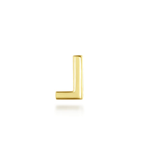 14K Yellow Gold Diamond L Initial Locket Charm - 0.03 ct - Shot 2