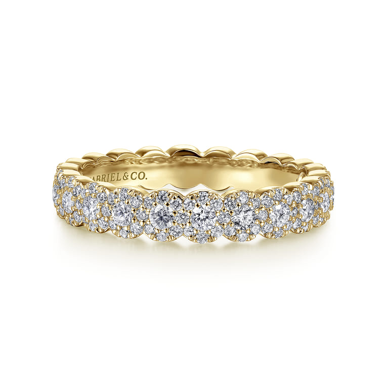 14K Yellow Gold Diamond Ladies Ring - 0.63 ct - Shot 1