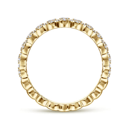 14K Yellow Gold Diamond Ladies Ring