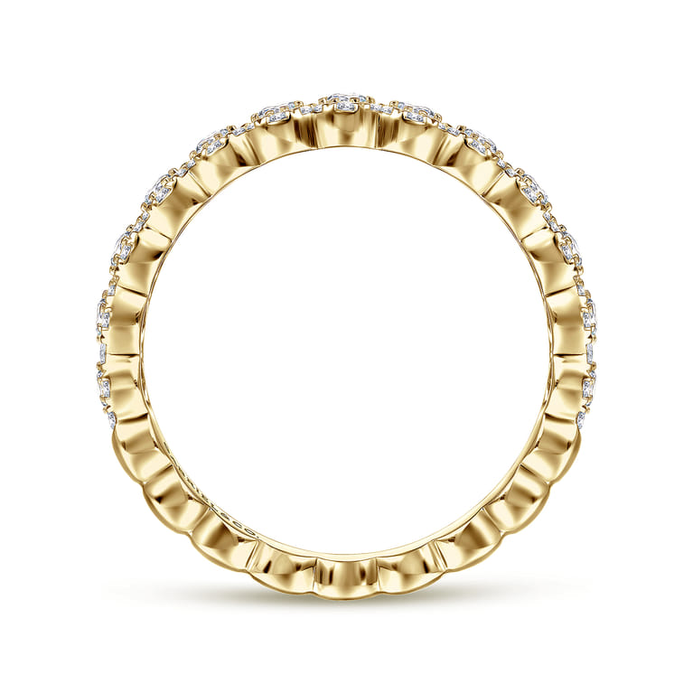 14K Yellow Gold Diamond Ladies Ring - 0.63 ct - Shot 2
