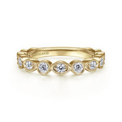 14K Yellow Gold Diamond Ladies Ring
