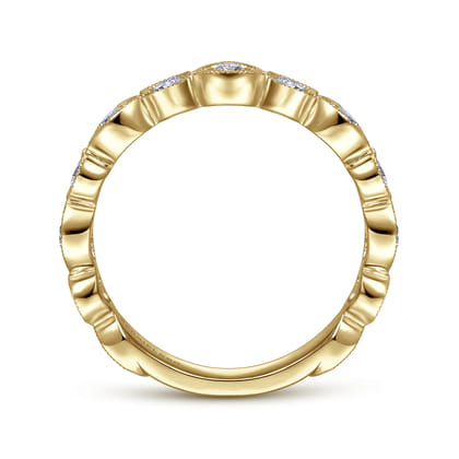 14K Yellow Gold Diamond Ladies Ring